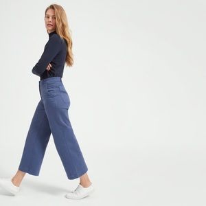 Everlane wide leg crop mid-blue